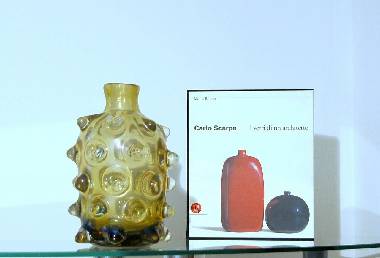 Bugne 3739 vase by Carlo Scarpa for Venini, 1940s 3