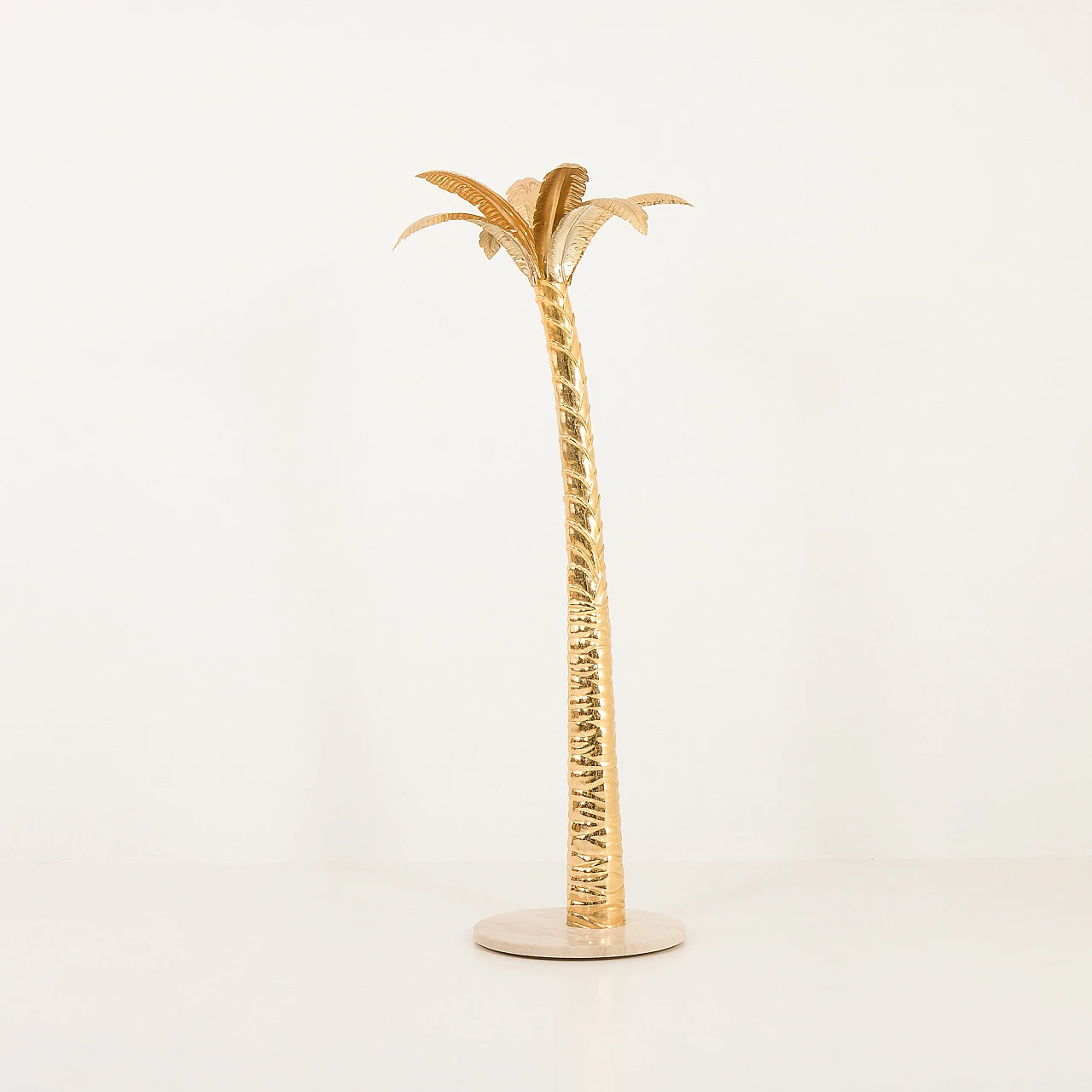 Brass and marble palm tree in the style of Maison Jensen, 1970s 1