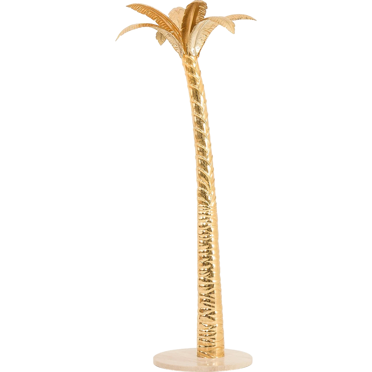 Brass and marble palm tree in the style of Maison Jensen, 1970s 2