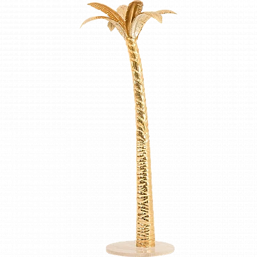 Brass and marble palm tree in the style of Maison Jensen, 1970s