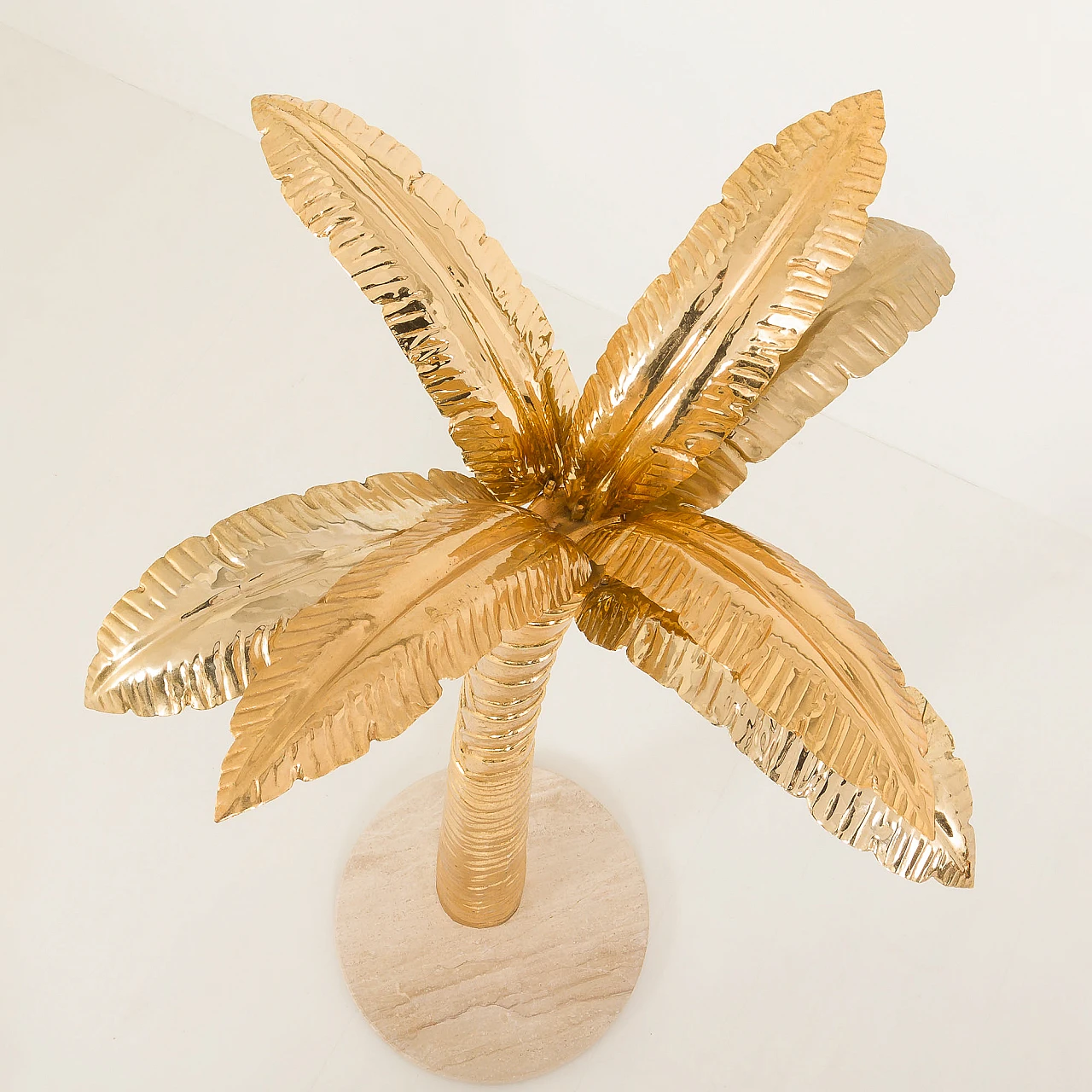 Brass and marble palm tree in the style of Maison Jensen, 1970s 9