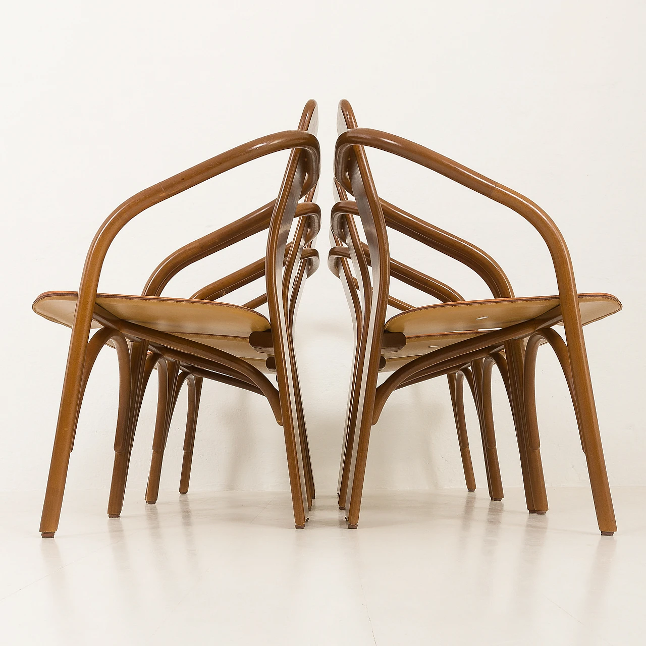 6 Chairs 830 by M. Marenco and A. Scarpitta for Mobilgirgi, 1980s 9