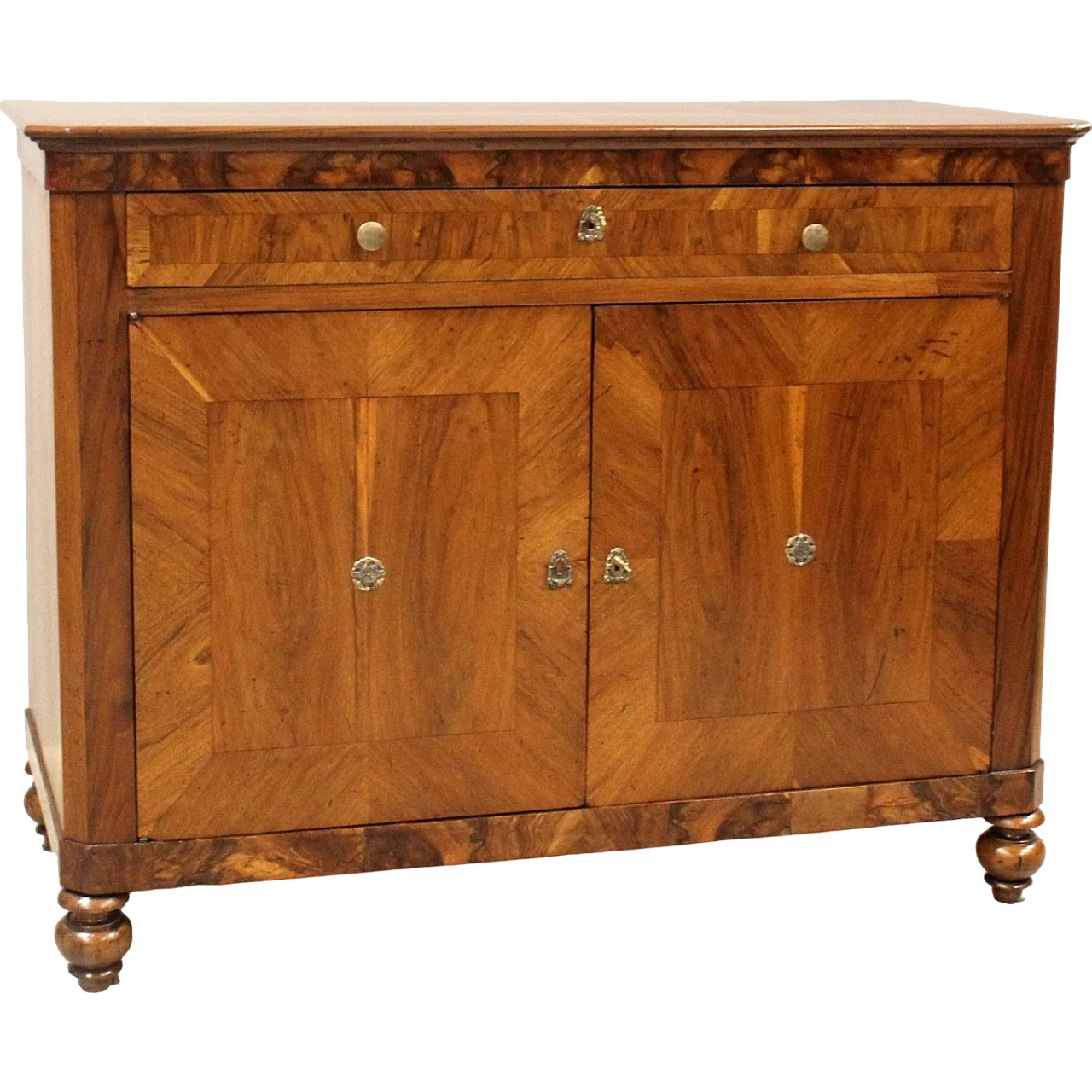 Credenza Luigi Filippo romagnola in noce, seconda metà dell'800 2