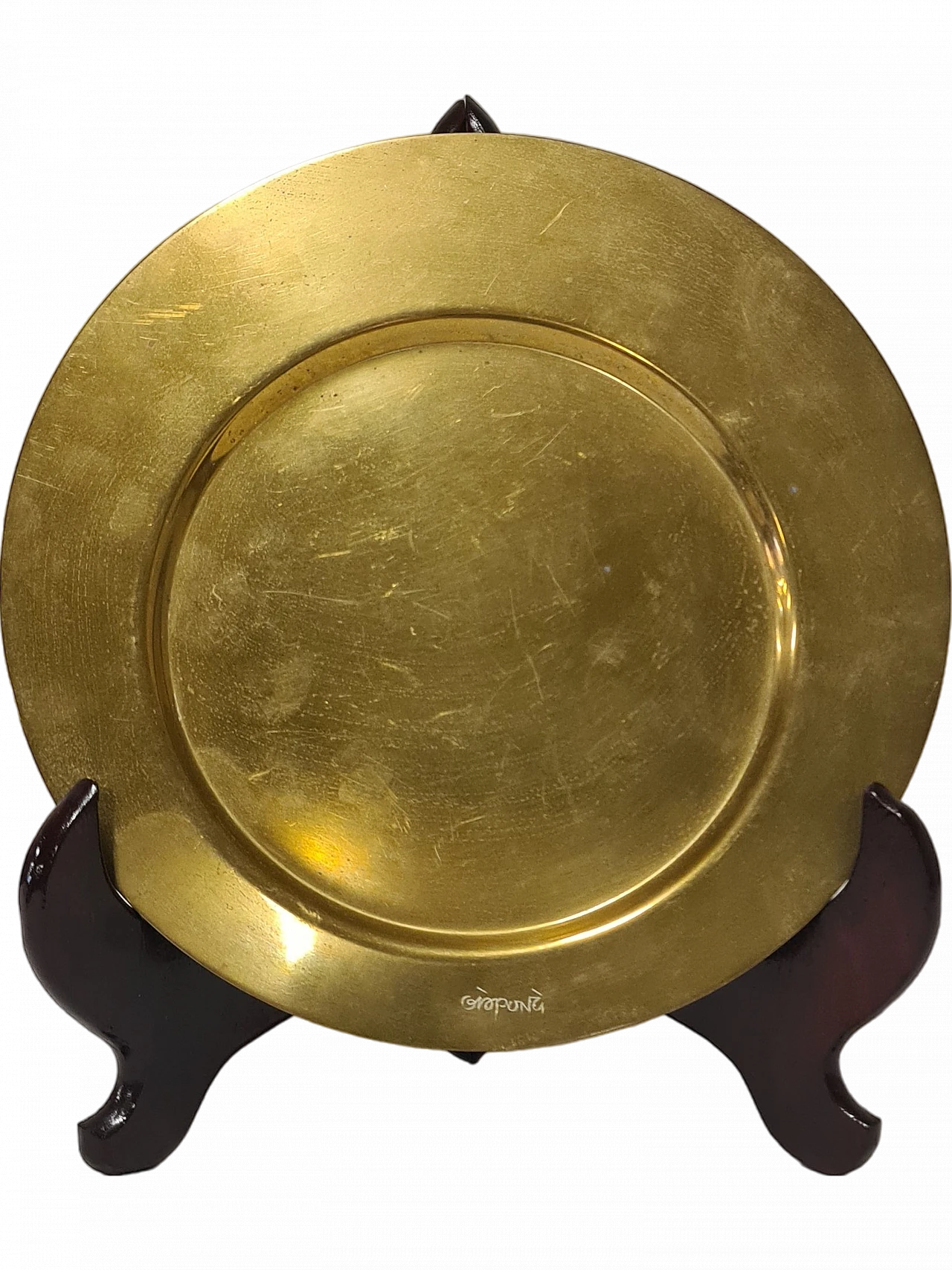 Brass plate by Gio Ponti for Cleto Munari, 1970s 14