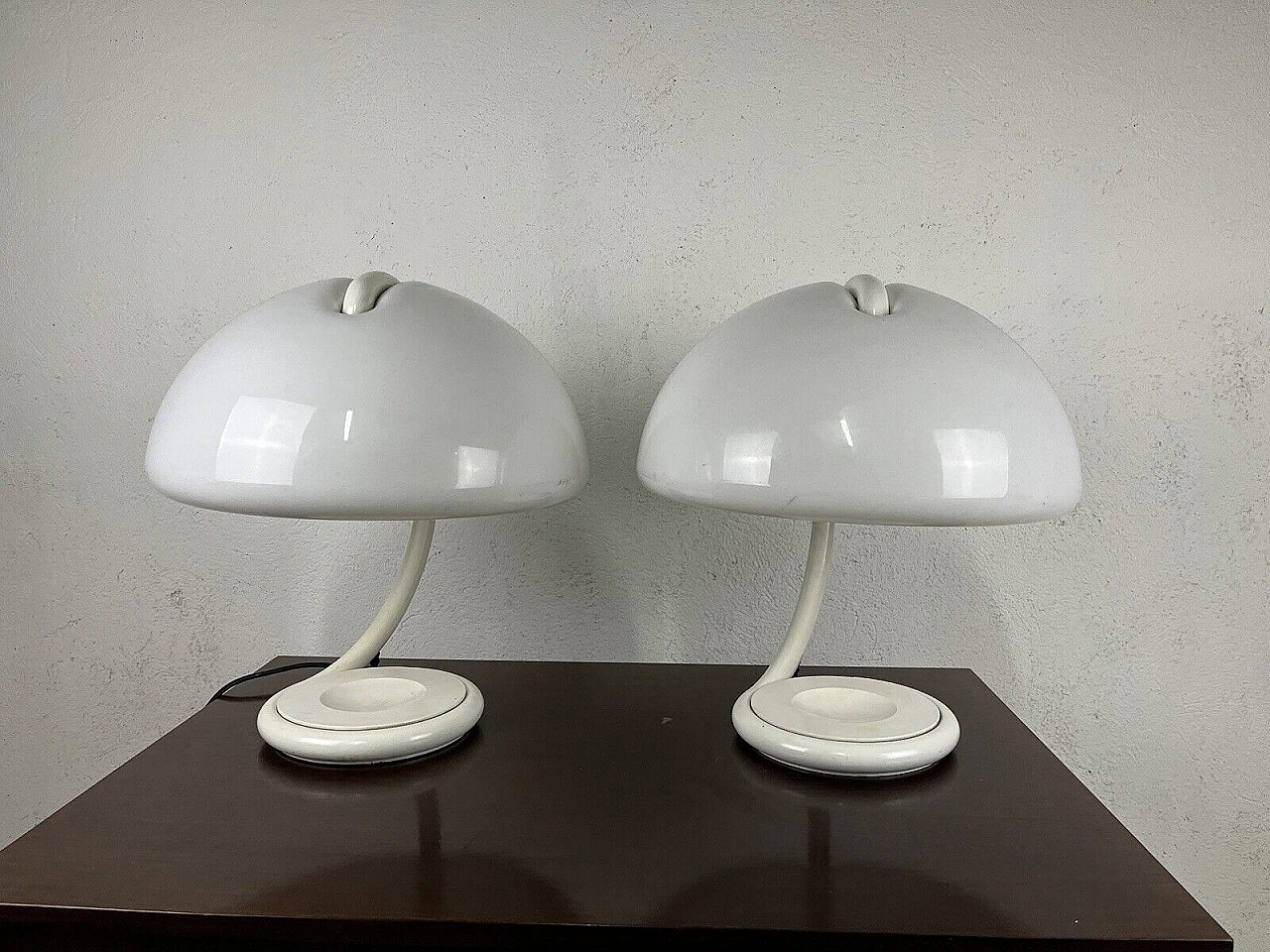 Pair of Cobra lamps by E. Martinelli for Martinelli Luce, 1960s 1