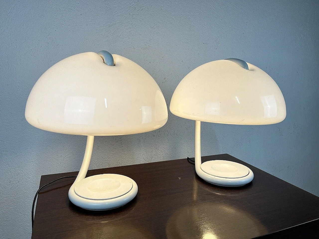 Pair of Cobra lamps by E. Martinelli for Martinelli Luce, 1960s 6