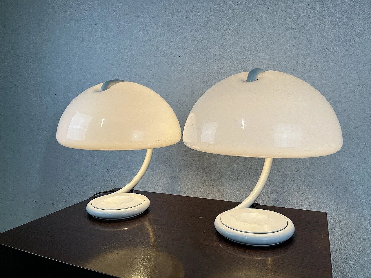 Pair of Cobra lamps by E. Martinelli for Martinelli Luce, 1960s 7