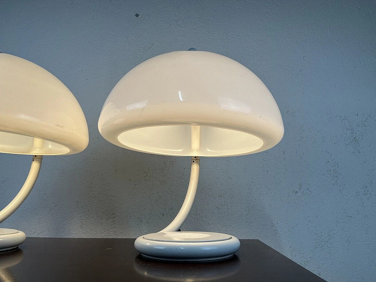 Pair of Cobra lamps by E. Martinelli for Martinelli Luce, 1960s 11