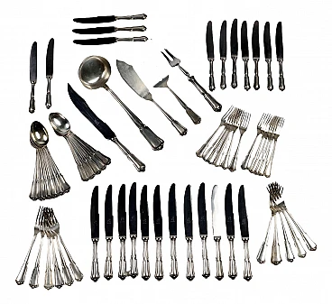 Silver cutlery service by Ganci
