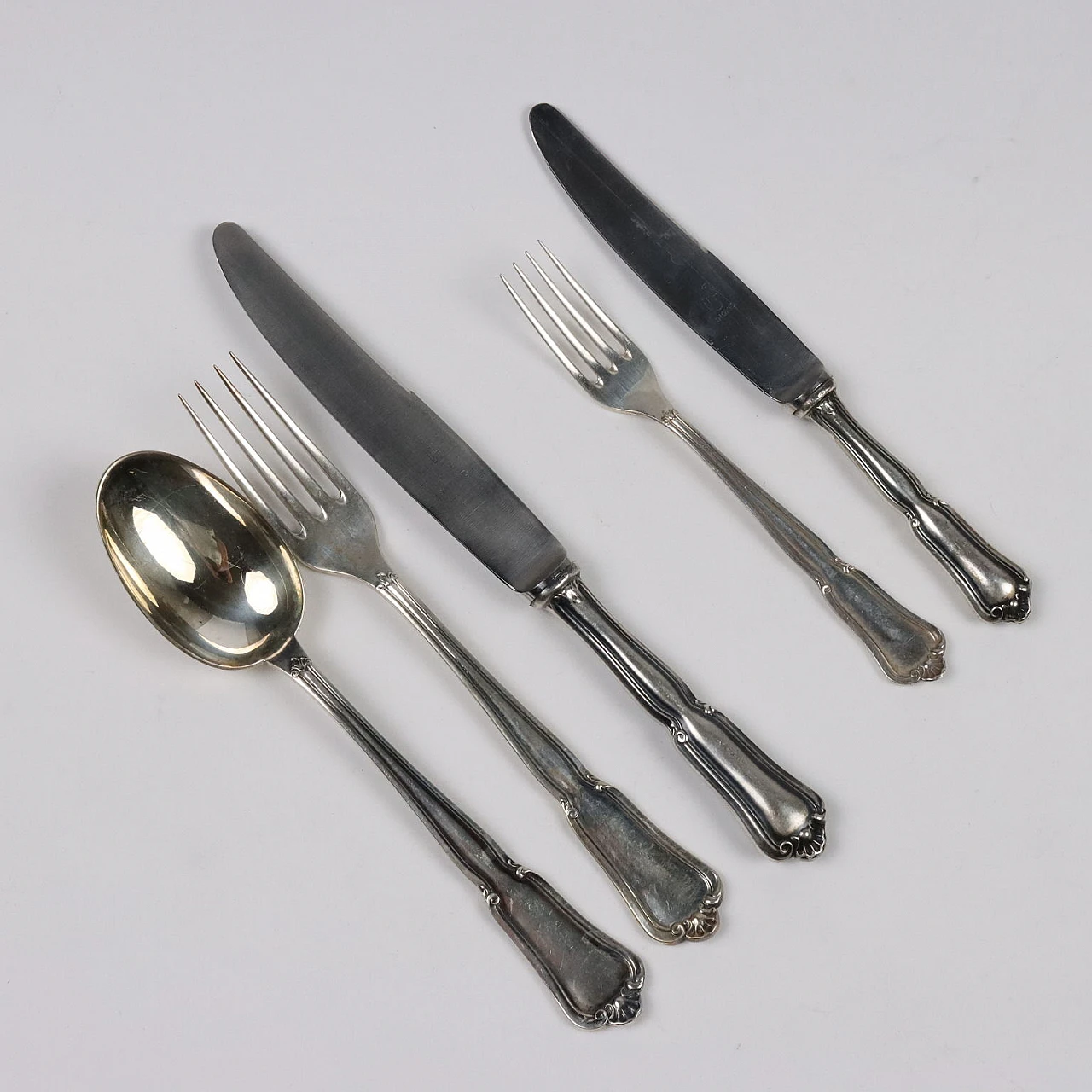 Silver cutlery service by Ganci 4