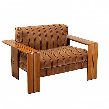 Artona armchair in wood & fabric by A. & T. Scarpa for Maxalto, 1970s