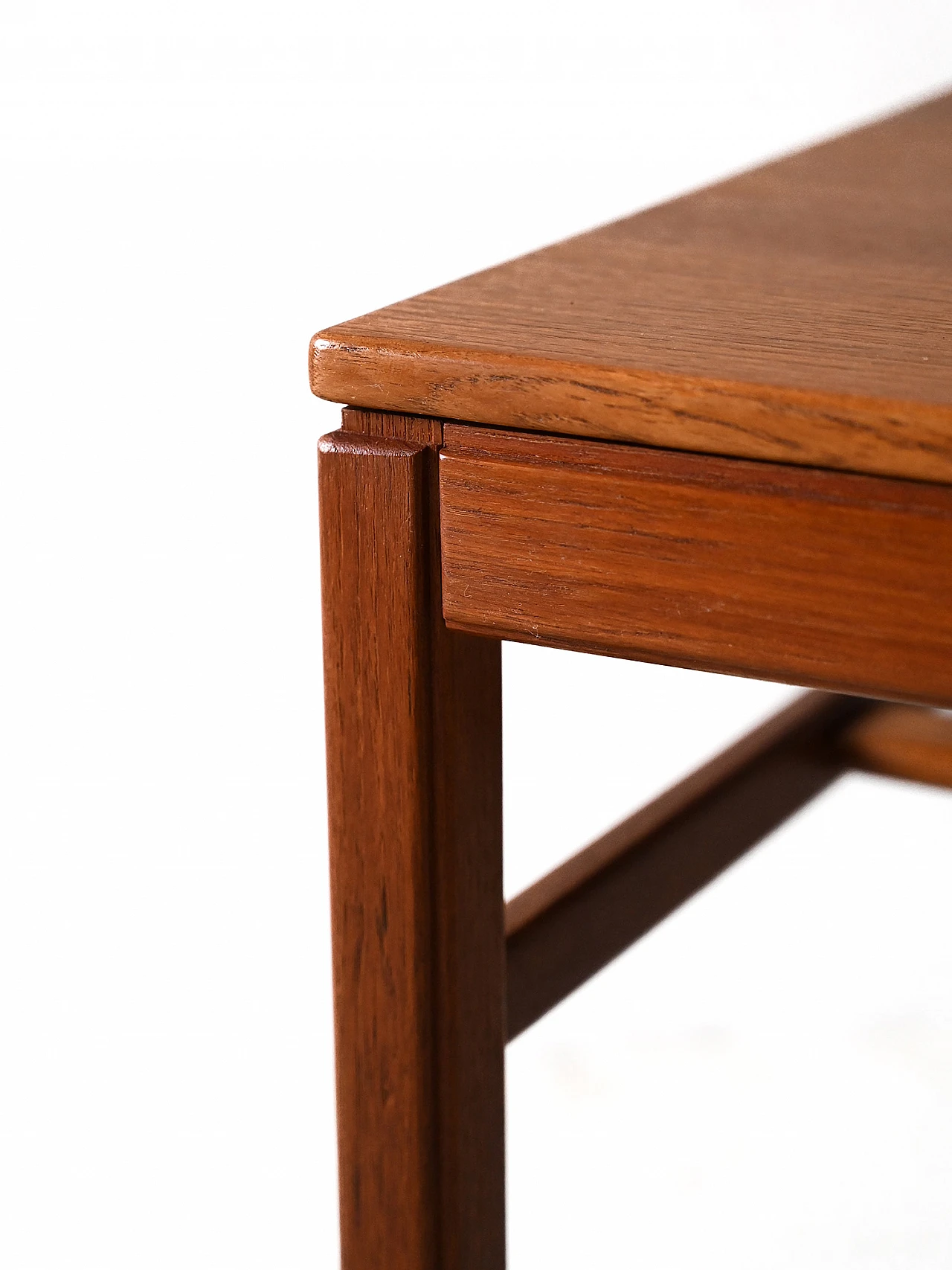 Teak entrance bench with drawers, 1960s 6