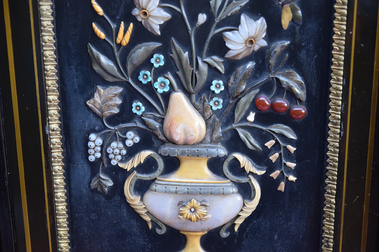 Scrittoio Bonheur du Jour Napoleone III con pietre dure, fine '800 196