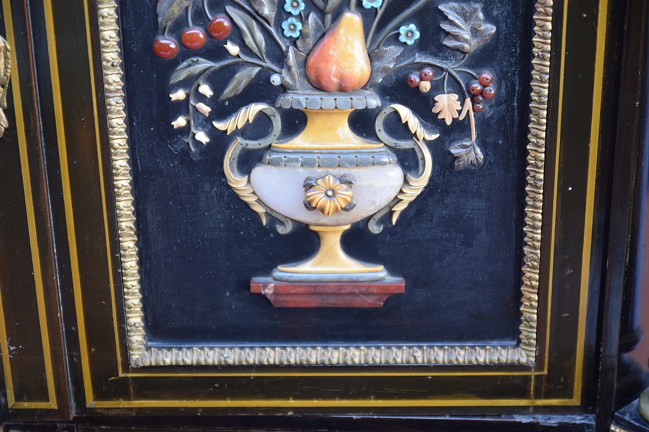 Scrittoio Bonheur du Jour Napoleone III con pietre dure, fine '800 198