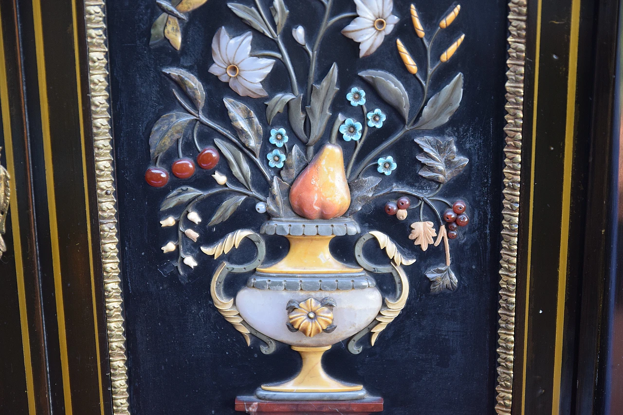 Scrittoio Bonheur du Jour Napoleone III con pietre dure, fine '800 199