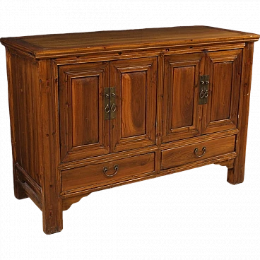 Chinese wood sideboard with doors and drawers
