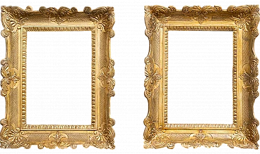 Pair of wooden glove Empire frames, 19th century