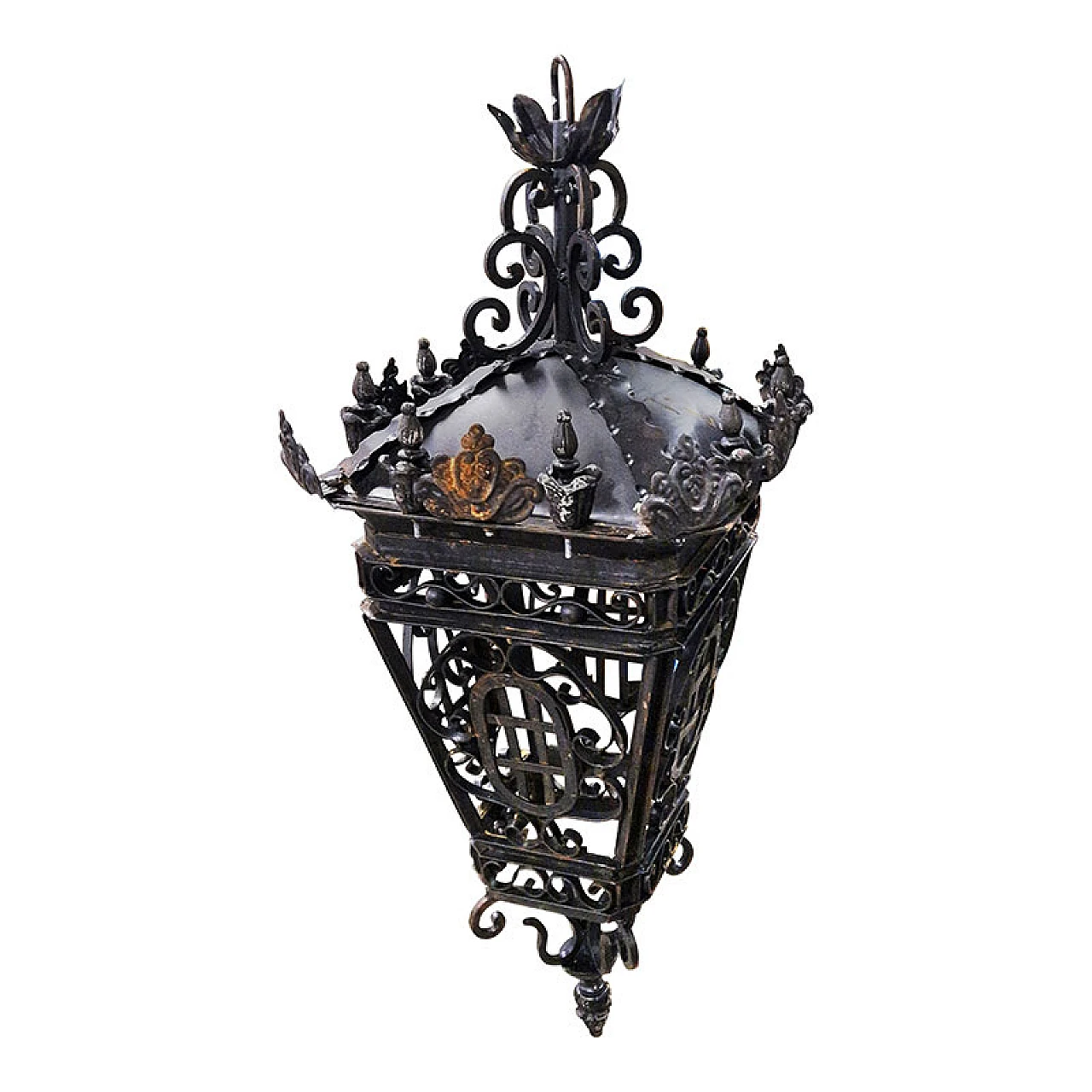 Wrought iron lantern, 1940s 3