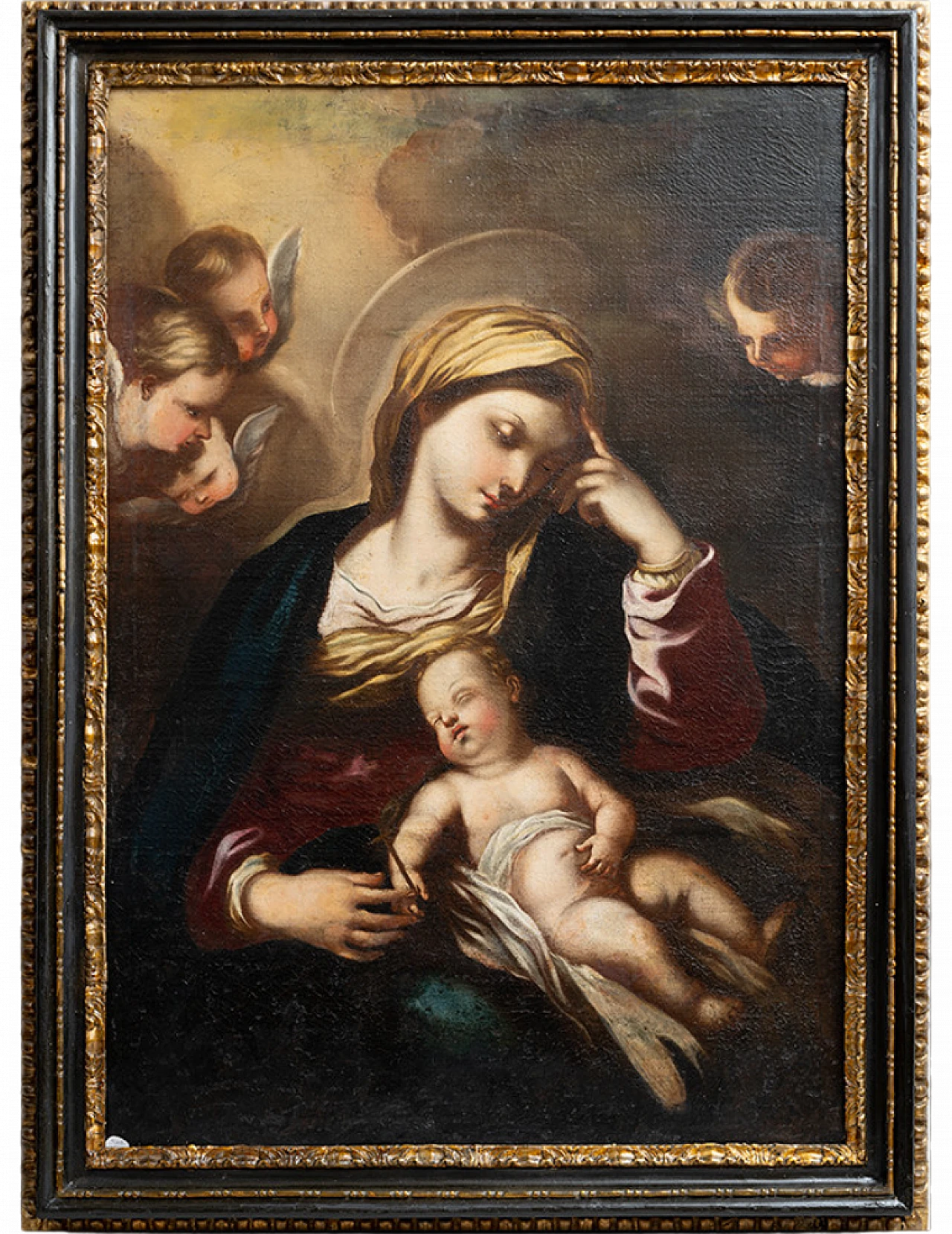 Madonna with Child, oil painting on canvas, early 18th century 7