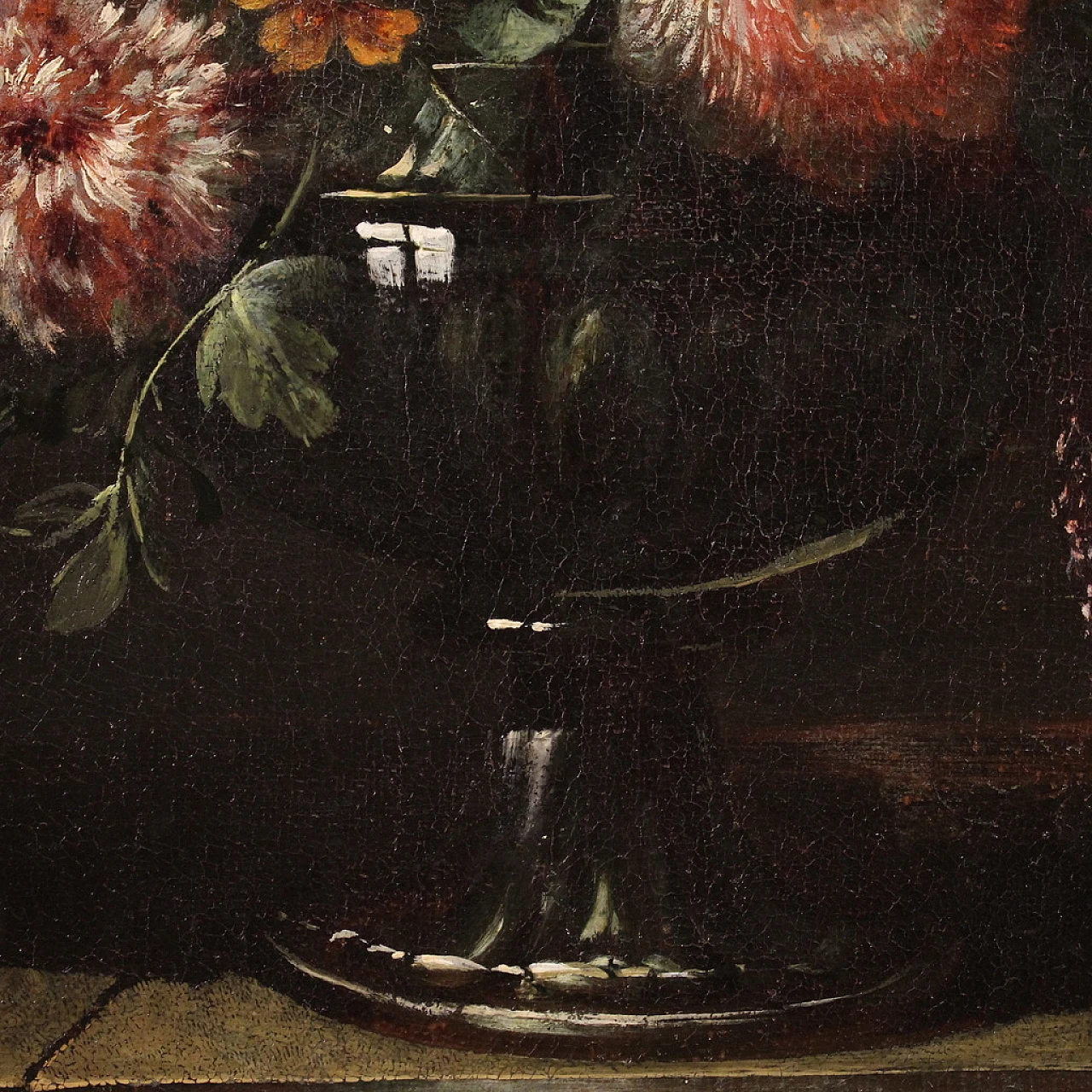 Still life, oil on canvas with coeval frame, 17th century 11