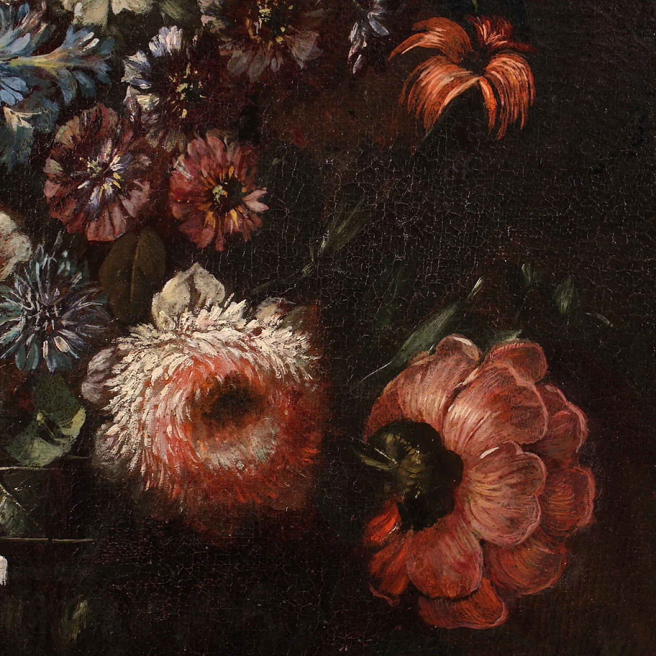 Still life, oil on canvas with coeval frame, 17th century 14