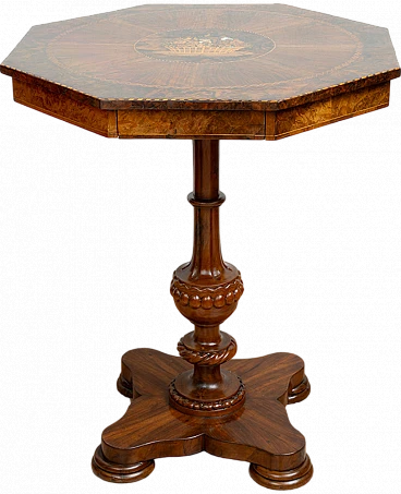 Neapolitan Empire walnut-root coffee table, early 19th century