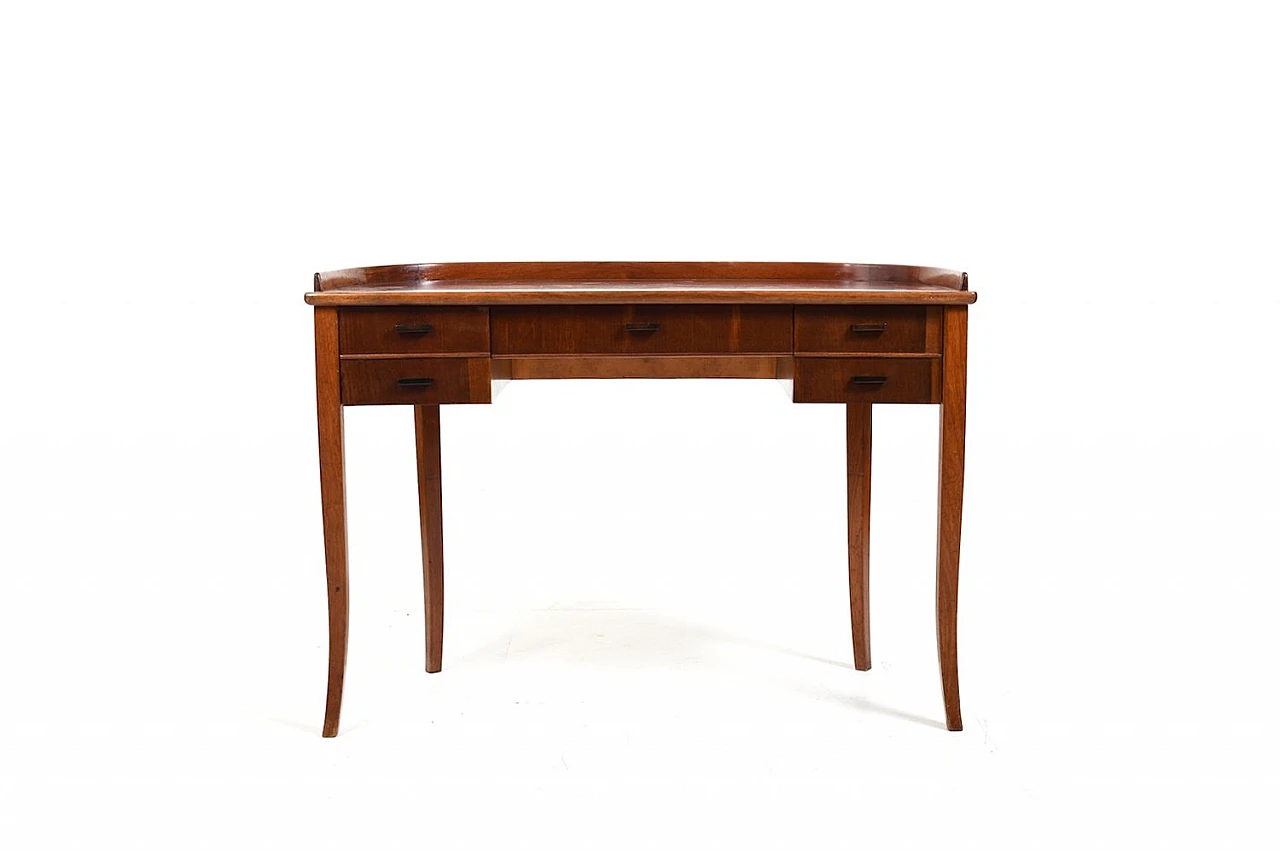 Danish Art Déco console in walnut with drawers, 1920s 2