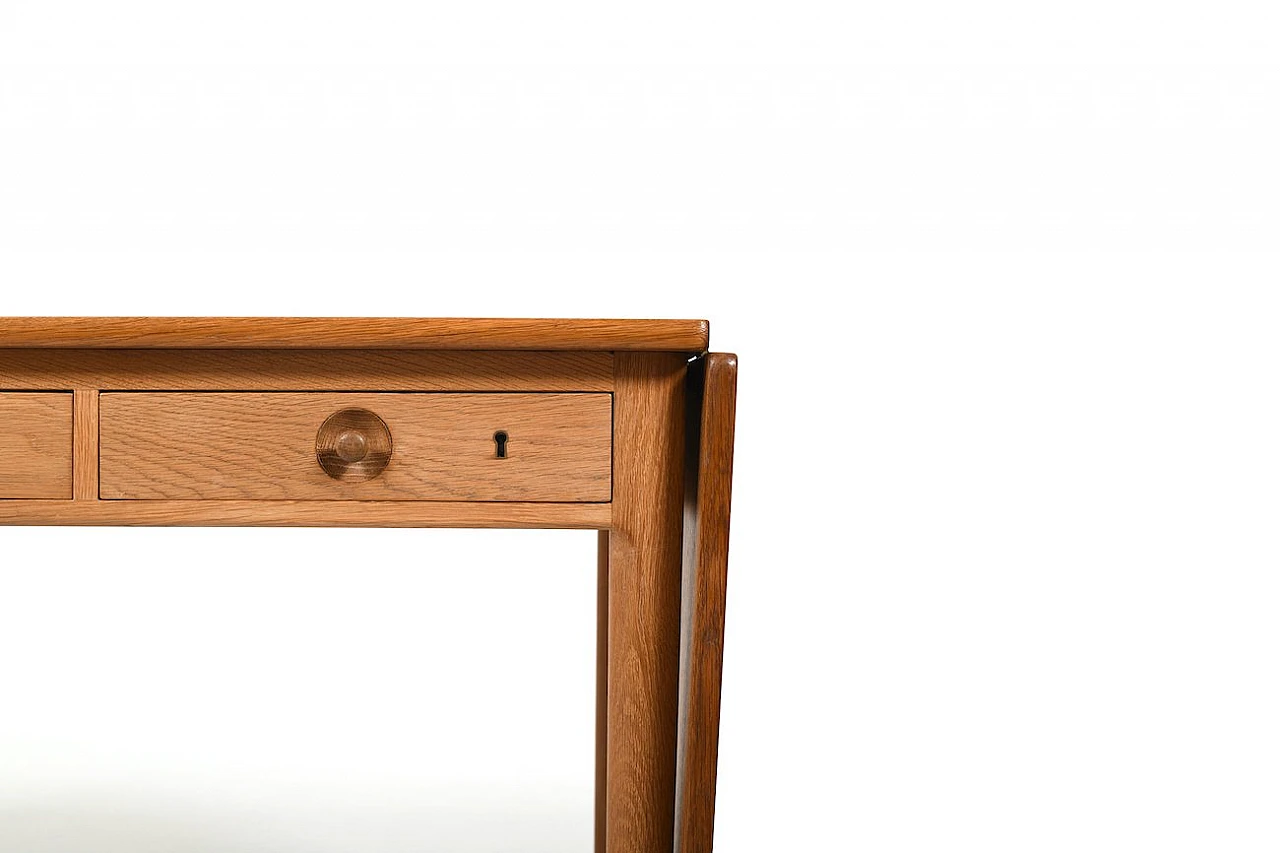 Danish desk AT-305 in oak by H. J. Wegner for Andreas Tuck, 1950s 4