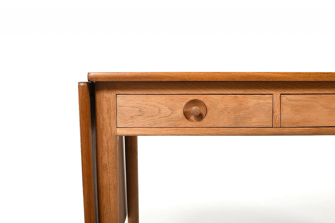 Danish desk AT-305 in oak by H. J. Wegner for Andreas Tuck, 1950s 6