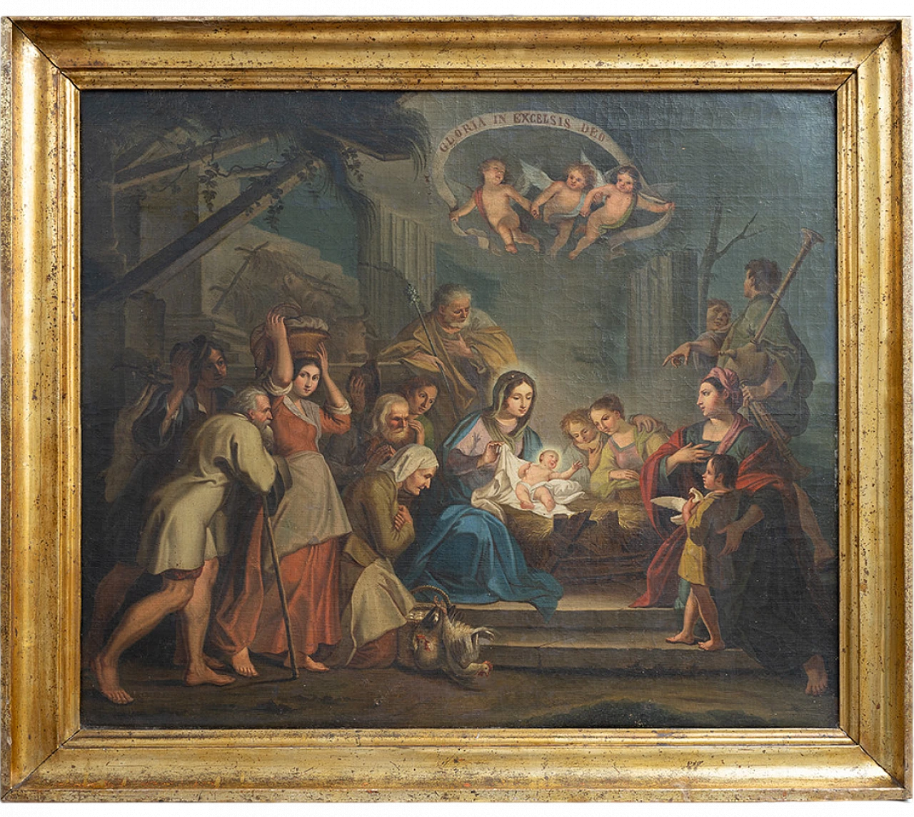 Nativity, oil painting on canvas, early 18th century 6