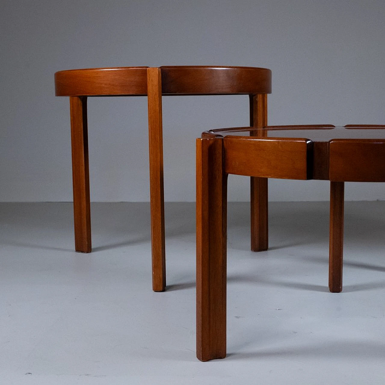 3 Interlocking wooden coffee tables, 1950s 7