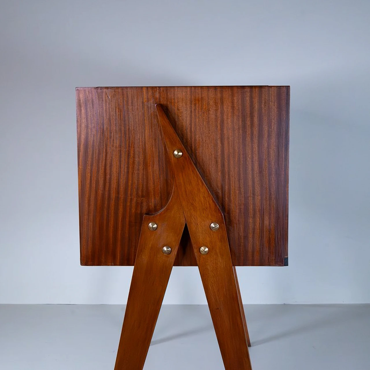 Sideboard with showcase in wood & glass by R. Scaltritti, 1950s 7