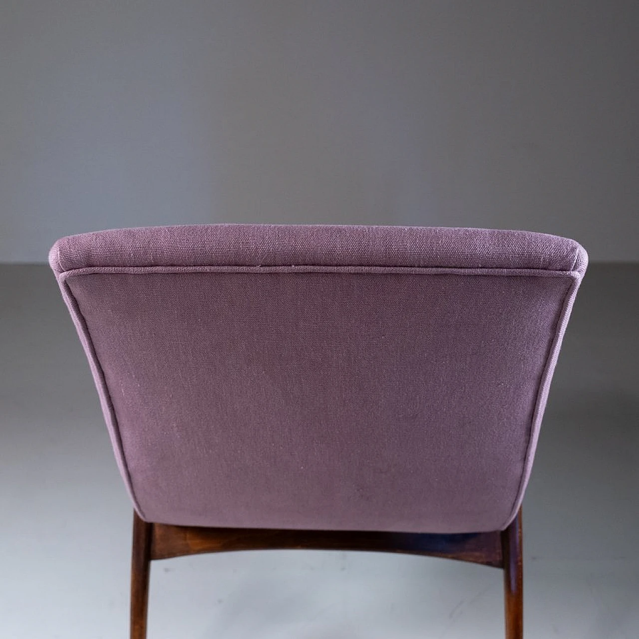 Armchair in wood and mauve fabric by Malatesta & Mason, 1950s 10