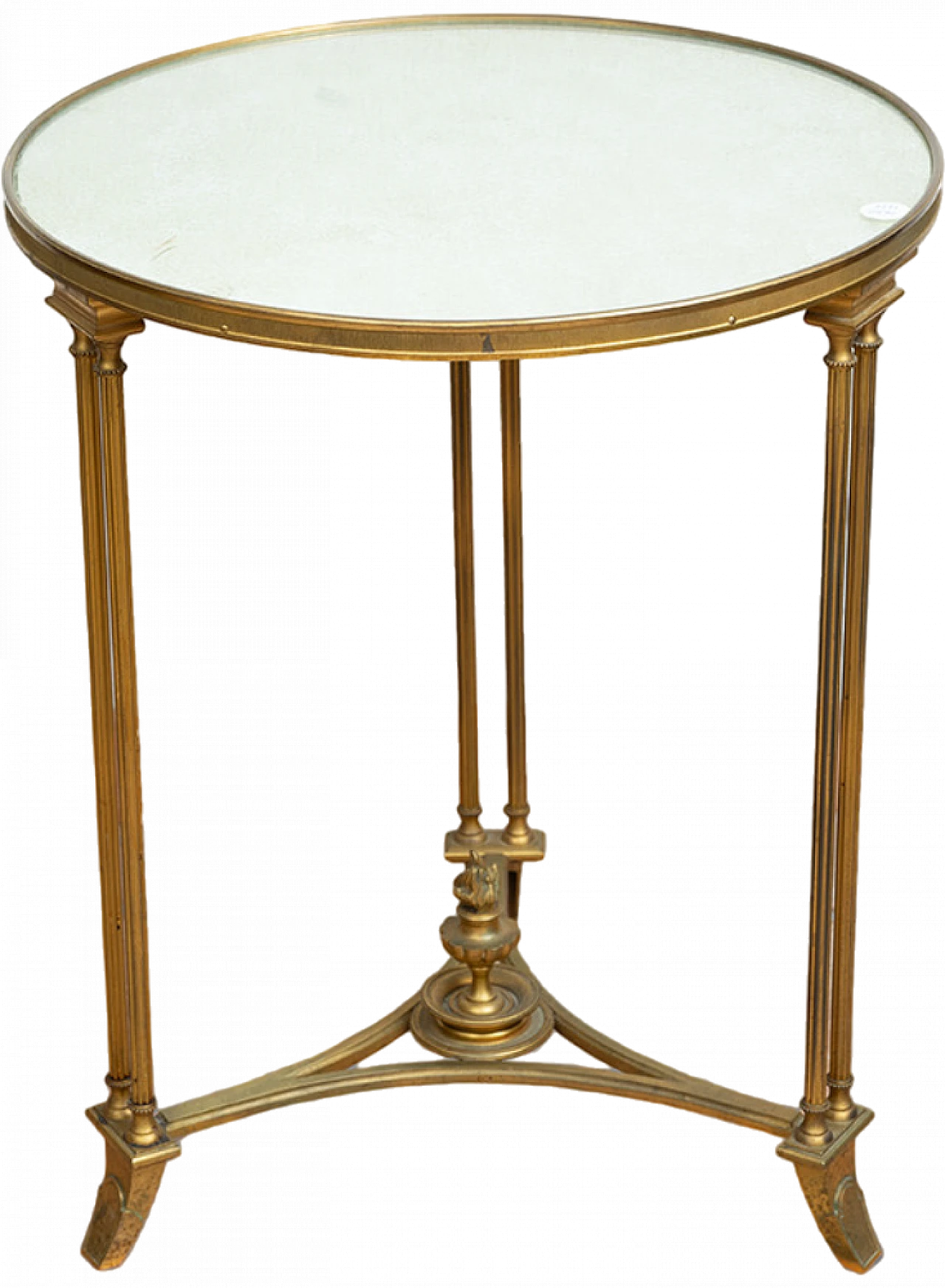 Napoleon III gilt bronze coffee table with mirrored top, 19th century 5