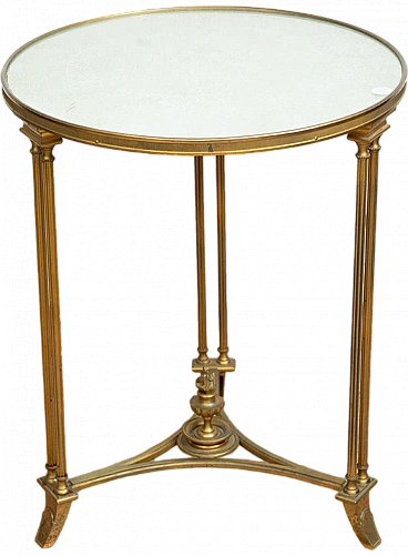 Napoleon III gilt bronze coffee table with mirrored top, 19th century