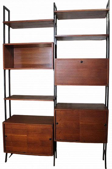 Teak modular bookcase, 1970s