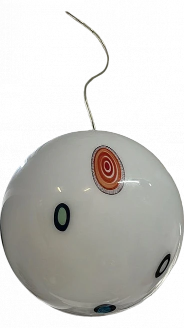 Glass ceiling lamp with multicolored murrine, 1970s