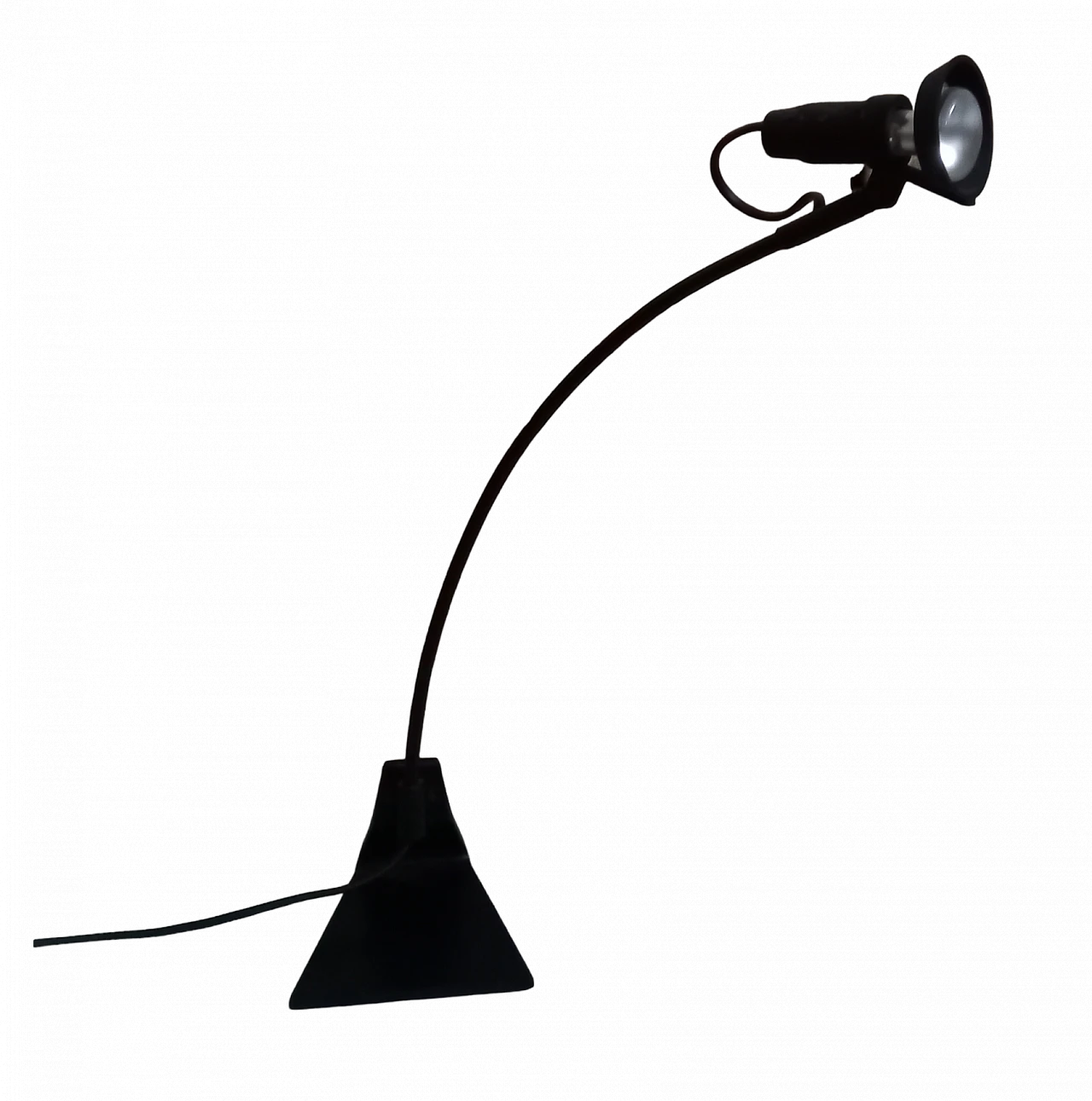 Black lacquered metal adjustable table lamp, 1990s 8