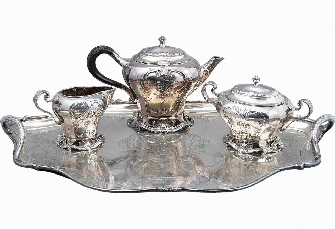 Edwardian Sheffield tea/coffee service, late 19th century 7