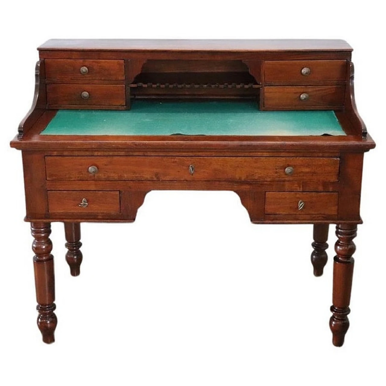 Louis Philippe desk in solid cherry wood, mid-19th century 1