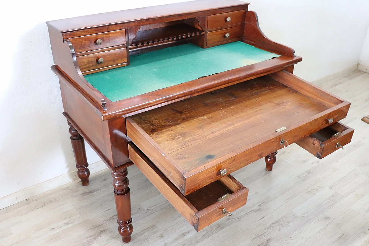 Louis Philippe desk in solid cherry wood, mid-19th century 6