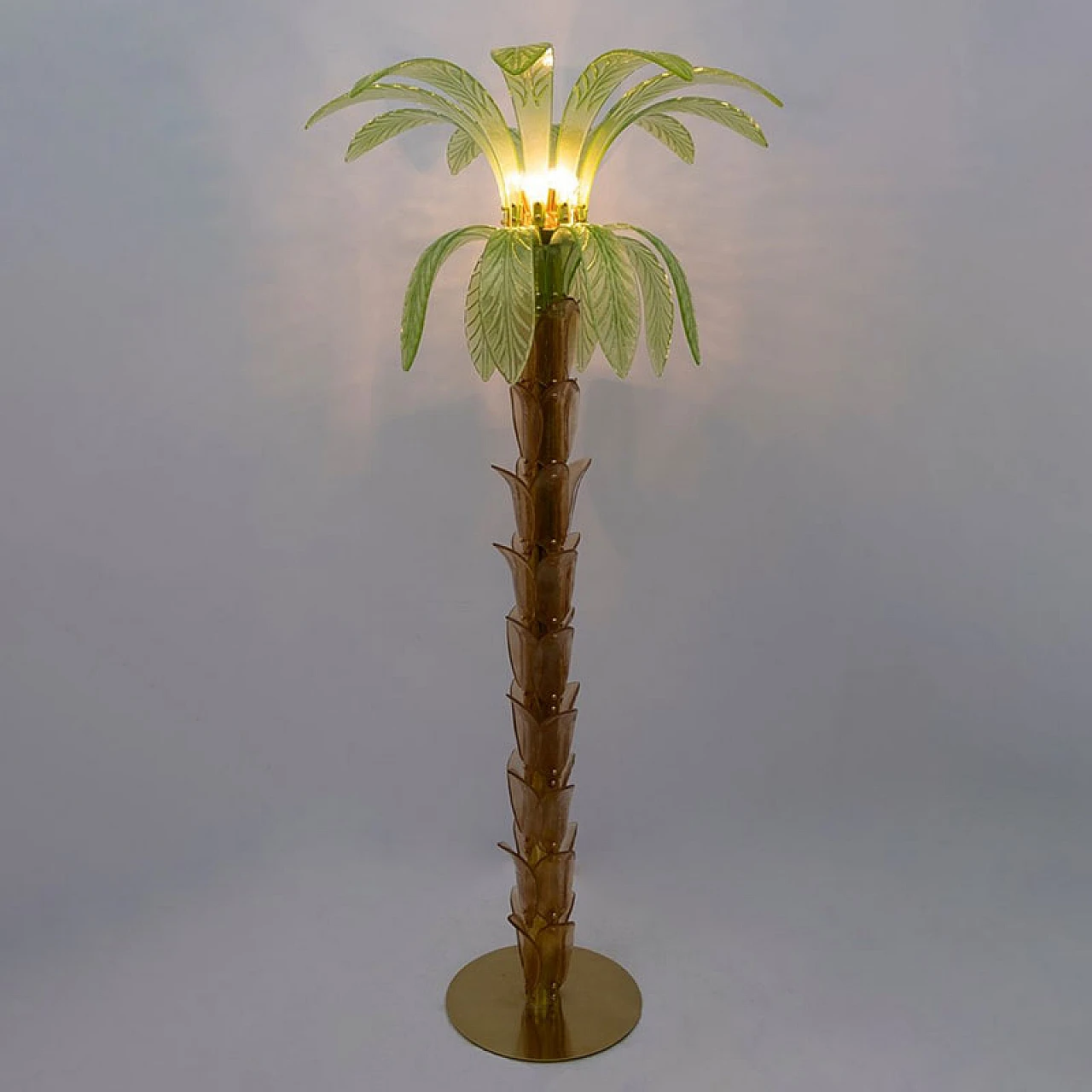 Palm-shaped Murano glass floor lamp, 1990s 2