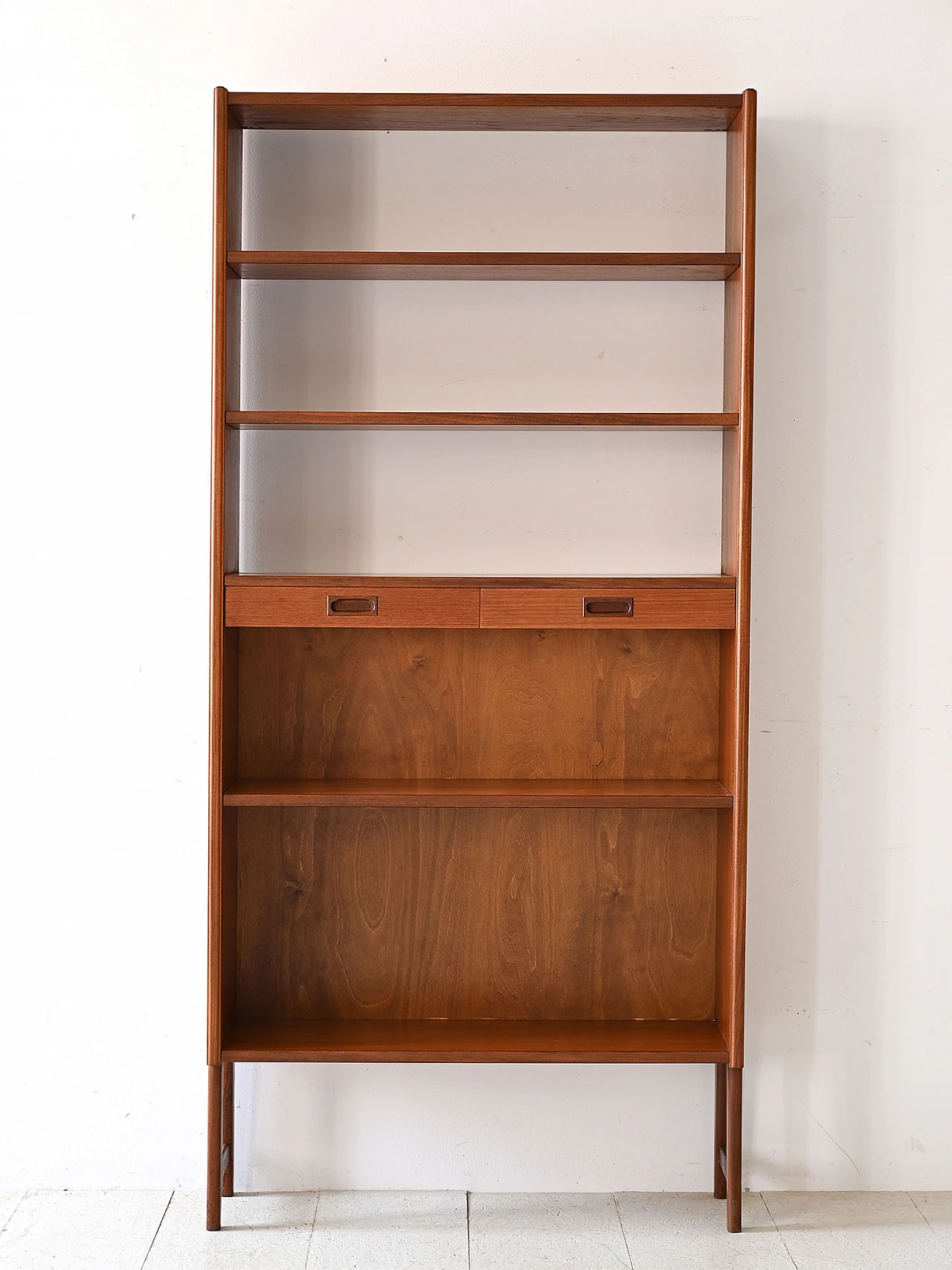 Teak bookcase with drawers, 1960s 2