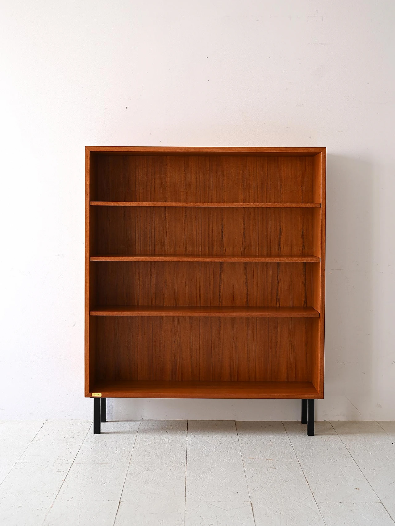 Square teak bookcase, 1960s 2