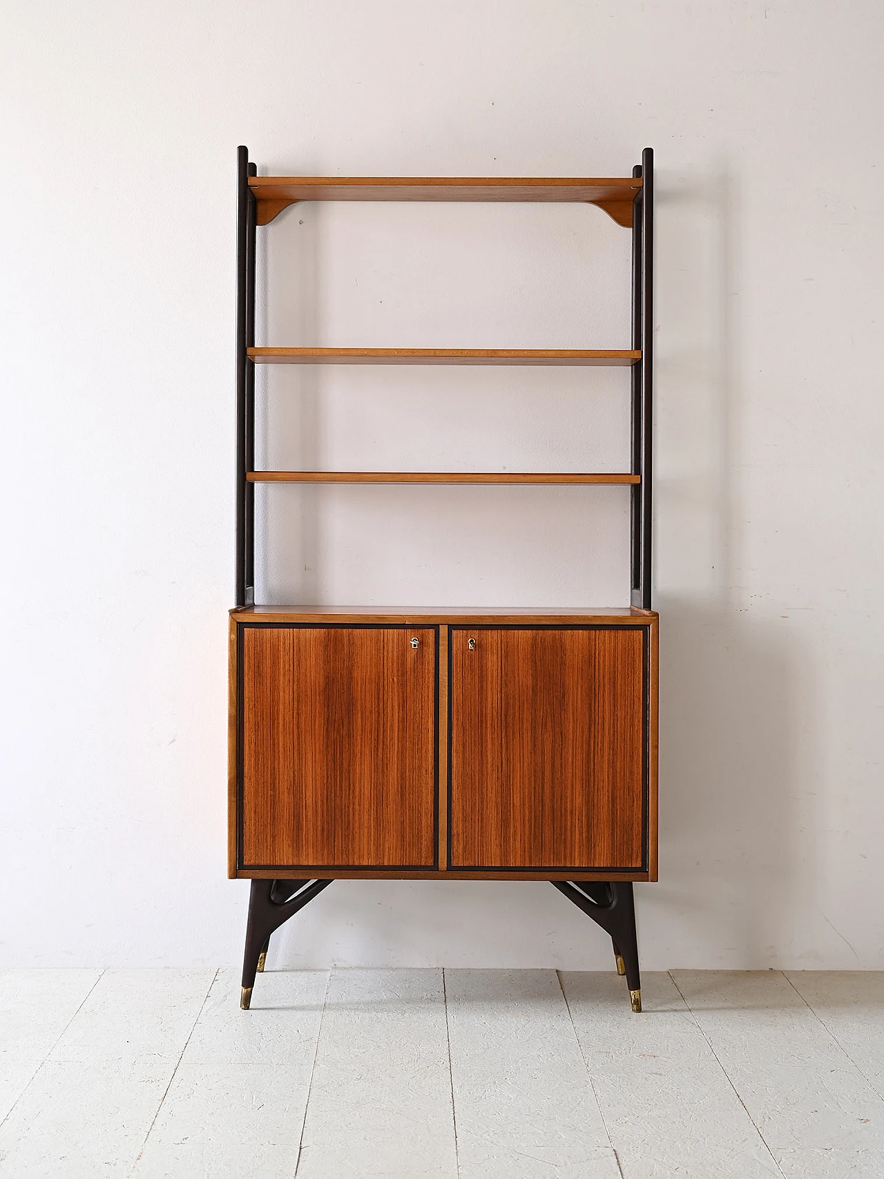 Teak bookcase with oak profiles, 1960s 2