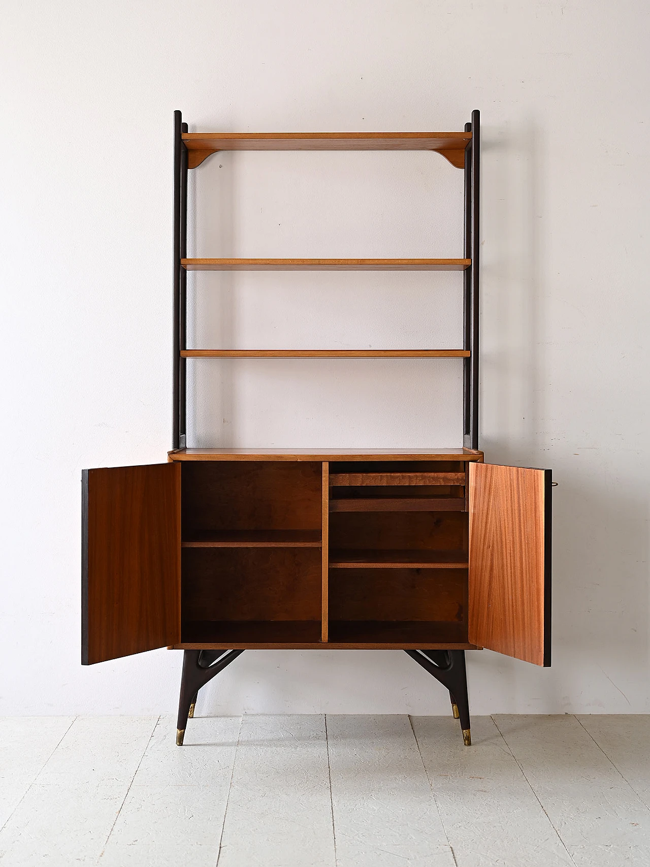 Teak bookcase with oak profiles, 1960s 3