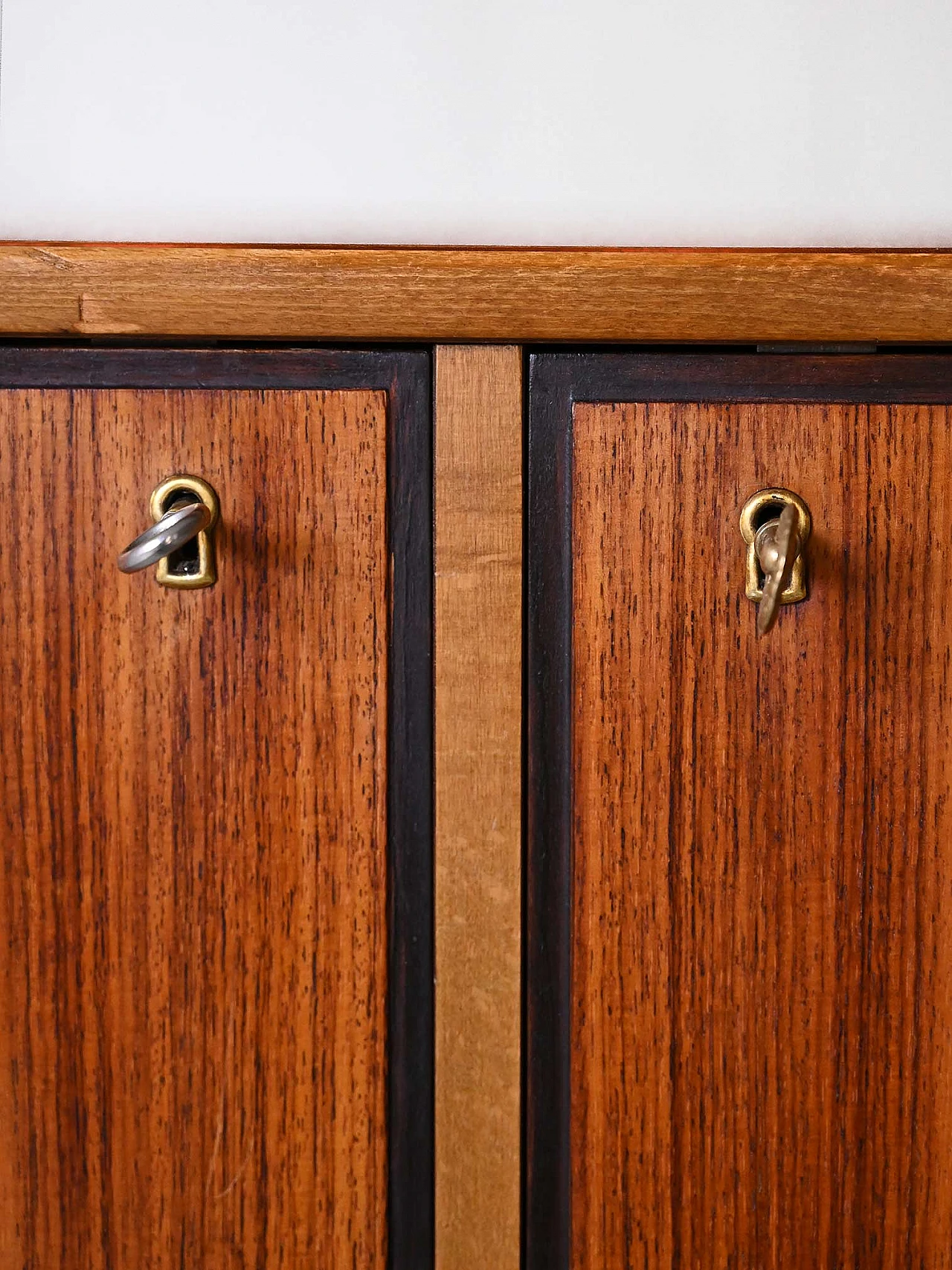 Teak bookcase with oak profiles, 1960s 10