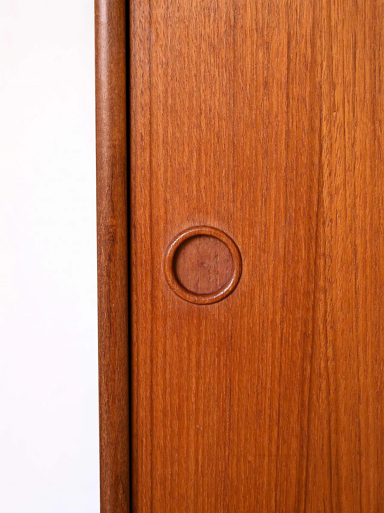 Libreria in teak con credenza ad ante, anni '60 6