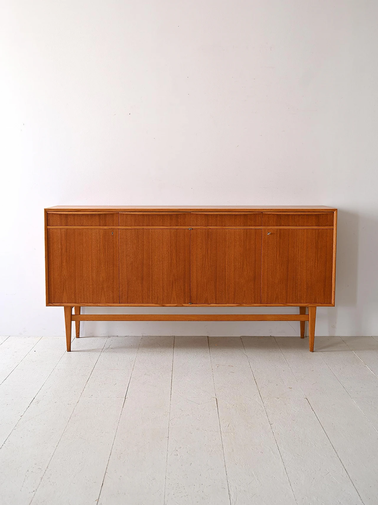 Credenza scandinava in teak e rovere, anni '60 2