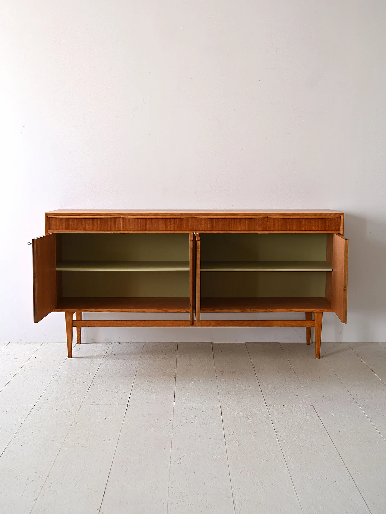 Credenza scandinava in teak e rovere, anni '60 3